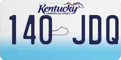 KY license plate 140JDQ