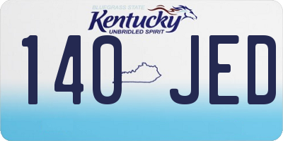 KY license plate 140JED