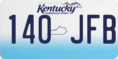 KY license plate 140JFB