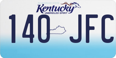 KY license plate 140JFC
