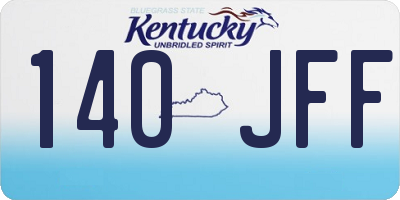KY license plate 140JFF
