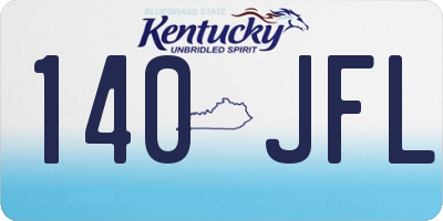 KY license plate 140JFL