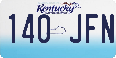 KY license plate 140JFN