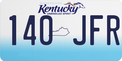 KY license plate 140JFR