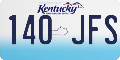 KY license plate 140JFS