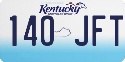 KY license plate 140JFT