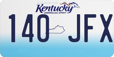 KY license plate 140JFX