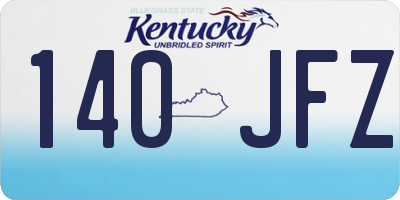 KY license plate 140JFZ