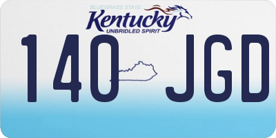 KY license plate 140JGD