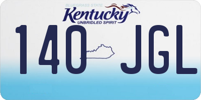 KY license plate 140JGL
