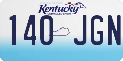 KY license plate 140JGN
