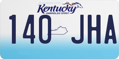 KY license plate 140JHA