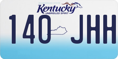 KY license plate 140JHH
