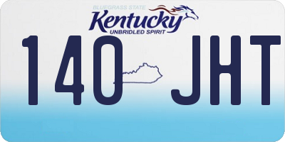 KY license plate 140JHT