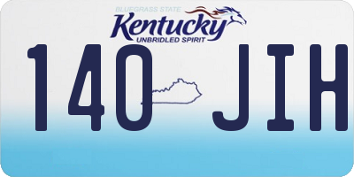KY license plate 140JIH