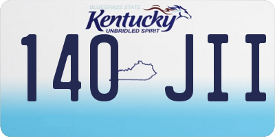 KY license plate 140JII
