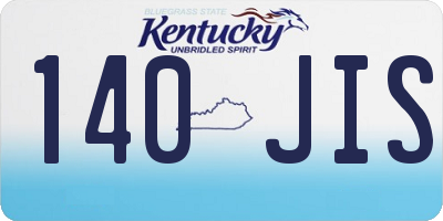 KY license plate 140JIS
