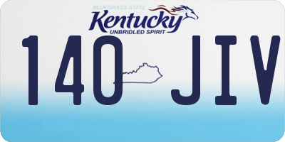 KY license plate 140JIV