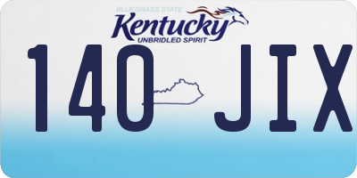 KY license plate 140JIX