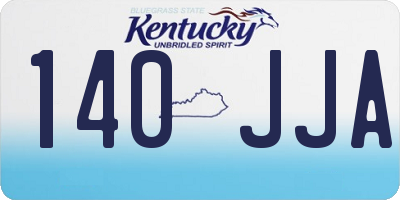 KY license plate 140JJA