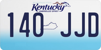 KY license plate 140JJD