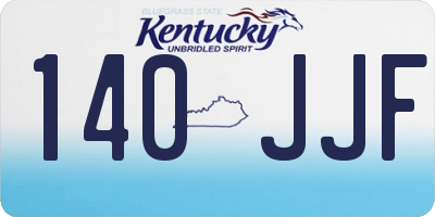 KY license plate 140JJF