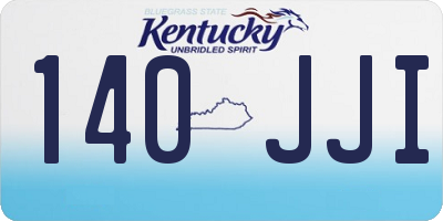 KY license plate 140JJI