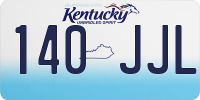 KY license plate 140JJL