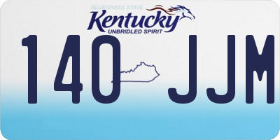 KY license plate 140JJM