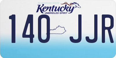 KY license plate 140JJR