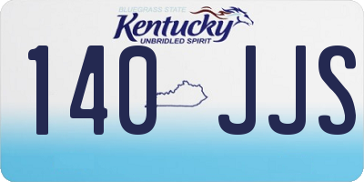 KY license plate 140JJS