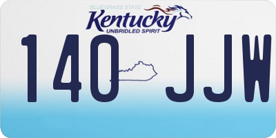 KY license plate 140JJW