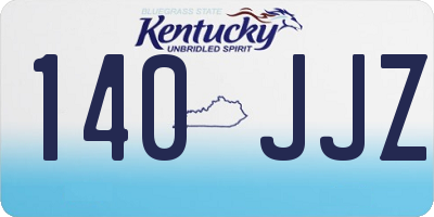KY license plate 140JJZ