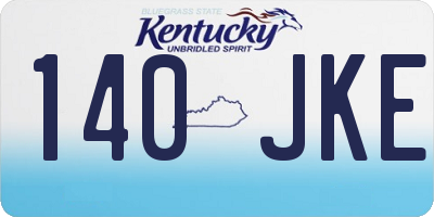 KY license plate 140JKE