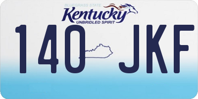 KY license plate 140JKF