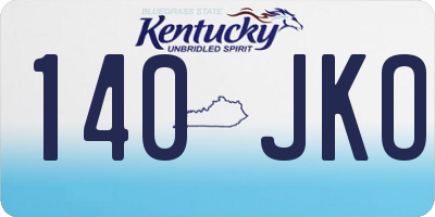 KY license plate 140JKO