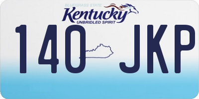 KY license plate 140JKP