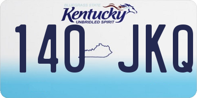 KY license plate 140JKQ