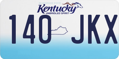 KY license plate 140JKX