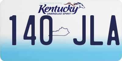 KY license plate 140JLA