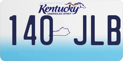 KY license plate 140JLB