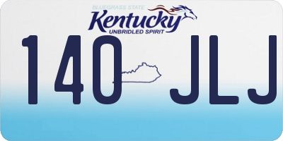 KY license plate 140JLJ