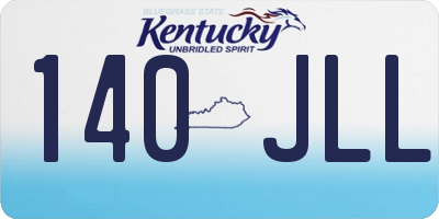 KY license plate 140JLL