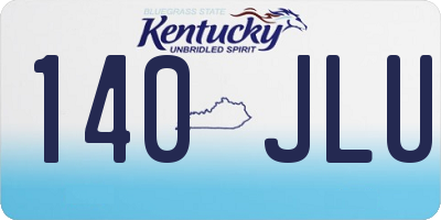 KY license plate 140JLU