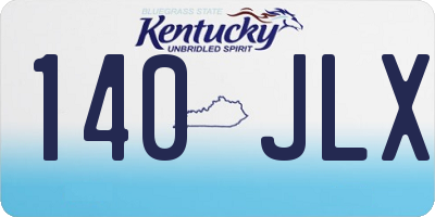 KY license plate 140JLX