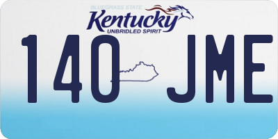 KY license plate 140JME