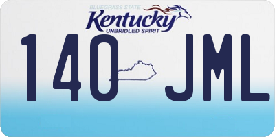 KY license plate 140JML