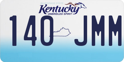 KY license plate 140JMM