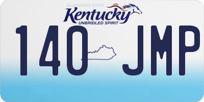 KY license plate 140JMP