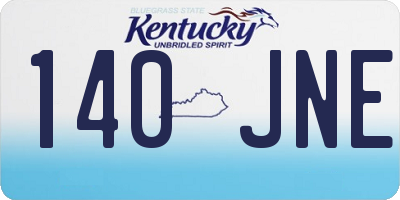KY license plate 140JNE